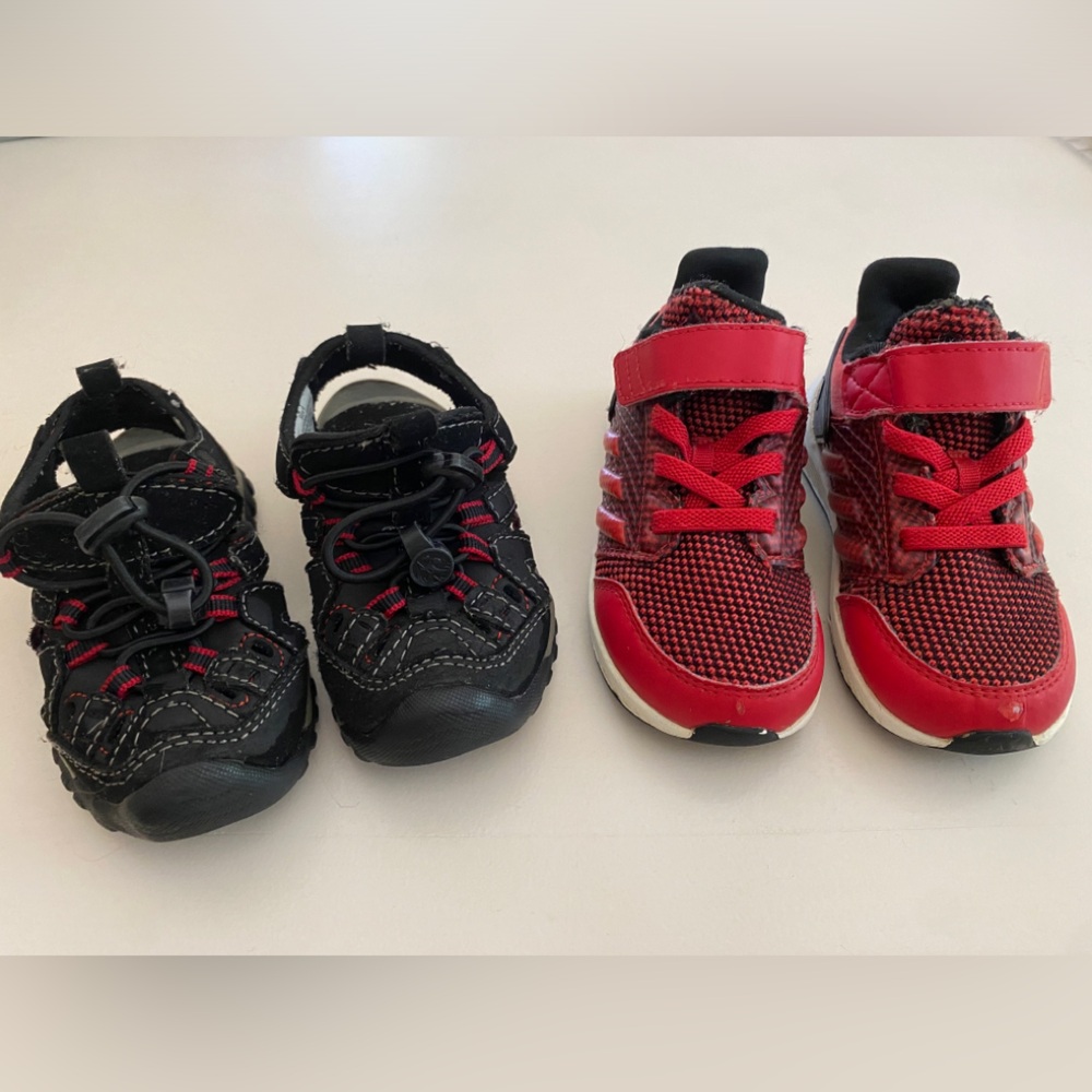 Red & Black Adidas & Northside Toddler Shoes - 2 Pairs